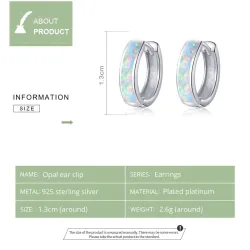 Aretes925 pendientes de plata esterlina con ópalo