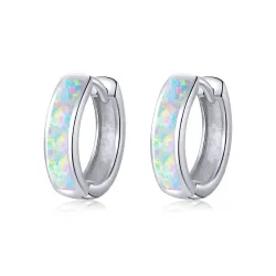 Øredobber i 925 sterling sølv med opal