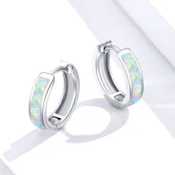 Aretes925 pendientes de plata esterlina con ópalo
