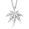 Necklace med hampa blad hängande