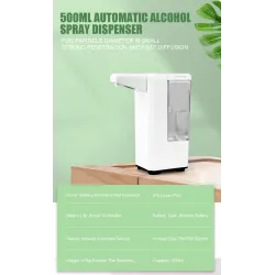 500 ml - automaattinen - koskematon alkoholinsyöjä - käsi sanitiser