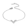 PulseraV letra - brazalete de acero inoxidable
