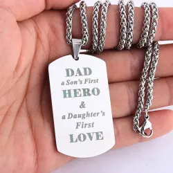 CollaresDAD'S HERO - collar de acero inoxidable - Día del Padre