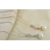 Kristallängel vinge med pärla - halsband