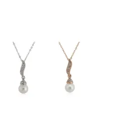Collarala de ángel de cristal con perlas - collar