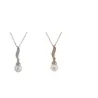 Collarala de ángel de cristal con perlas - collar