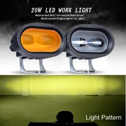 Luces & Iluminación20W 6D 12V 6000K - luz de trabajo para motocicleta - off-road trucks - ATV - SUV - retro LED bar - lámpara