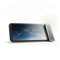 Mini portacellulare con amplificatore audio