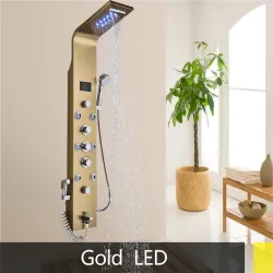 GrifosCaja de agua de 6 funciones - Panel de ducha LED con sistema de masaje