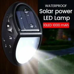 ApliquesO7K7 - 100mAh - 10 LED - lámpara solar alimentada - luz sensor de movimiento - impermeable