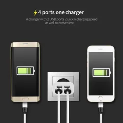 Universal USB laturi - 2 portti / 4 portti - LED-valo - moniportti