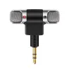 MicrófonosMicrófono de grabación estéreo portátil - enchufe plateado de oro - 3.5mm mini jack para Smartphone