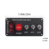 Ignition switch panel for racing car - engine start push button - toggle switch - 12V LED - QT313