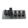 Ignition switch panel for racing car - engine start push button - toggle switch - 12V LED - QT313