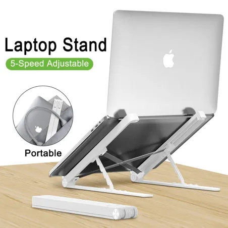 SoporteSoporte de plástico para PC portátil - con protección de gel de sílice - ajustable & plegable