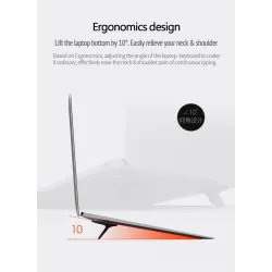 Macbook / laptop stand fästen - justerbar - svart - universell kylning