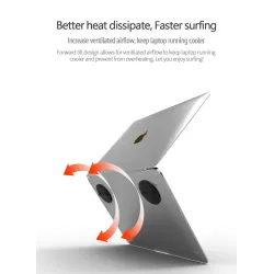 Macbook / laptop stand brackets - adjustable - black - universal cooling stand
