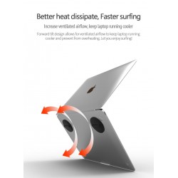 Macbook / laptop stand fästen - justerbar - svart - universell kylning