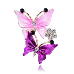 Papillon en cristal - broche de luxe