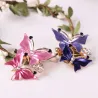 Double butterflies - crystal elegant brooch