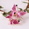 Double butterflies - crystal elegant brooch