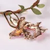 Double butterflies - crystal elegant brooch