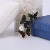 Triple Butterflies & Pearl - luksuskriittinen brooch