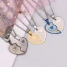 Collarllave de corazón - collar de acero inoxidable para parejas 2 piezas