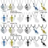 Collarllave de corazón - collar de acero inoxidable para parejas 2 piezas