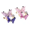 Brooches blu farfalla rosa