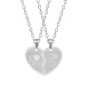 Collarllave de corazón - collar de acero inoxidable para parejas 2 piezas
