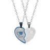 Collarllave de corazón - collar de acero inoxidable para parejas 2 piezas