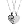 Collarllave de corazón - collar de acero inoxidable para parejas 2 piezas
