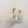 AretesPendientes de diseño Star Moon - Estilo de gota