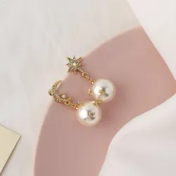 AretesPendientes de diseño Star Moon - Estilo de gota
