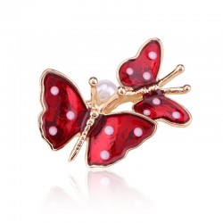 Spring Double Butterfly Brooches