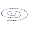 Collana classica in acciaio inox con perle in resina