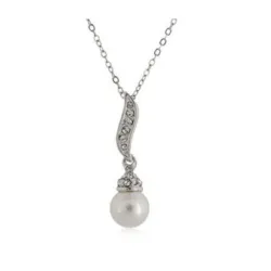 Collarala de ángel de cristal con perlas - collar