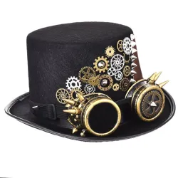 Vintage Steampunk Hut - Schwarz