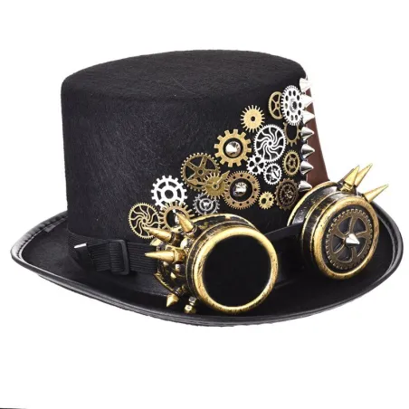 Vintage Steampunk Hat - Svart svart