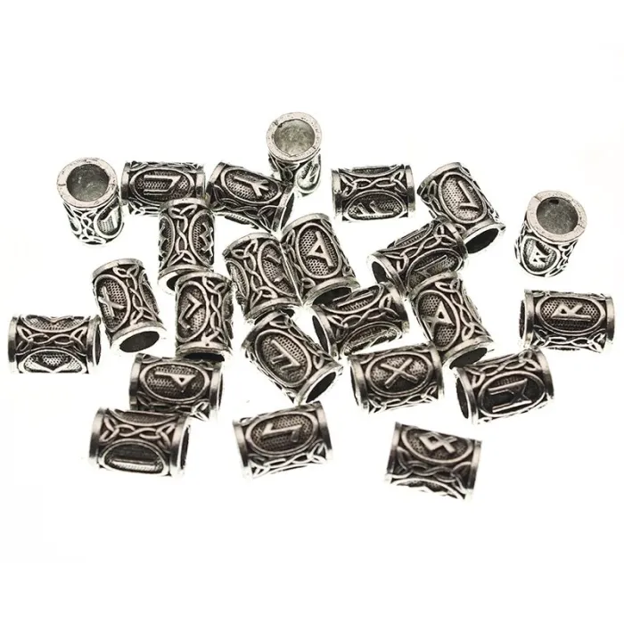 Viking Runes Metall Spacer Perlen - 24pcs/Set