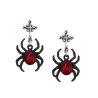 Matte Nero Spider Stud Orecchini