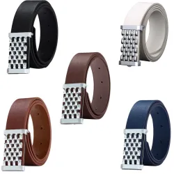 Metal Square Belt - Leather