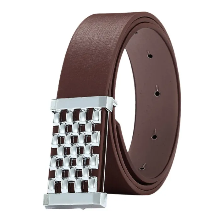 Metall Square Gürtel - Leder