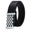Metall Square Gürtel - Leder