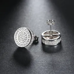 Round Earring - Guld/Silver