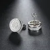AretesPendiente redonda - oro / plata