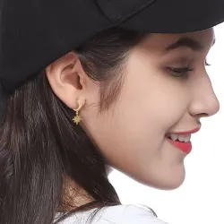 Star Moon Earrings - Naiset