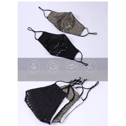 Fashionable bomull ansikte / munmask med prydnadsmedel - anti-pollution - andas - skydd