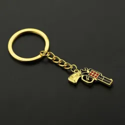 Gold Gun KeychainKeyrings